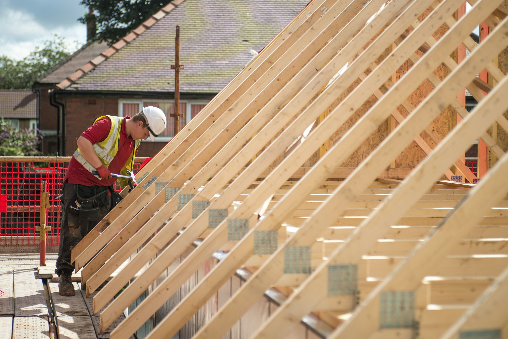 Worker on construction site